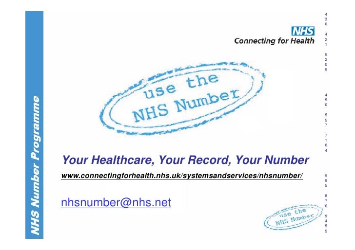 NHS Number Programme