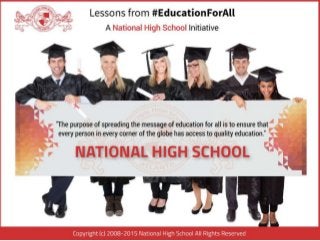 Education For All a National High School Initiative