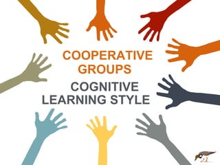 COOPERATIVE
GROUPS
COGNITIVE
LEARNING STYLE
 