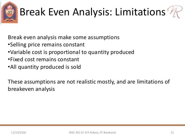 how to make a break even analysis