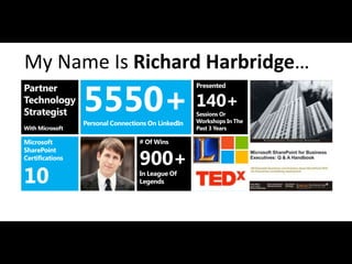 #NHSPUG @RHarbridge
My Name Is Richard Harbridge…
 