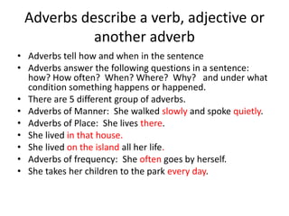 Nhwe gr u6adverbs | PPT