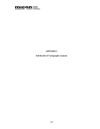 APPENDIX 3

Full Results of Variographic Analysis




                139
 