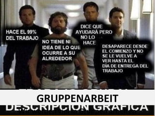 GRUPPENARBEIT
Wir werden viel in Gruppen arbeiten
 