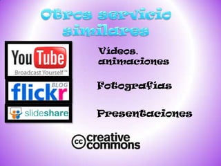 Vídeos,
animaciones

Fotografías


Presentaciones
 