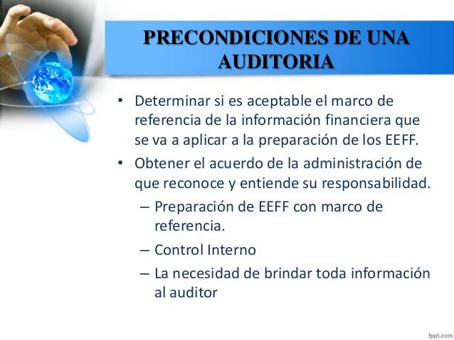 Nia 210 auditoria financiera