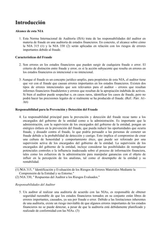 Nia240 las responsabilidades del auditor relativas al fraude en una ...
