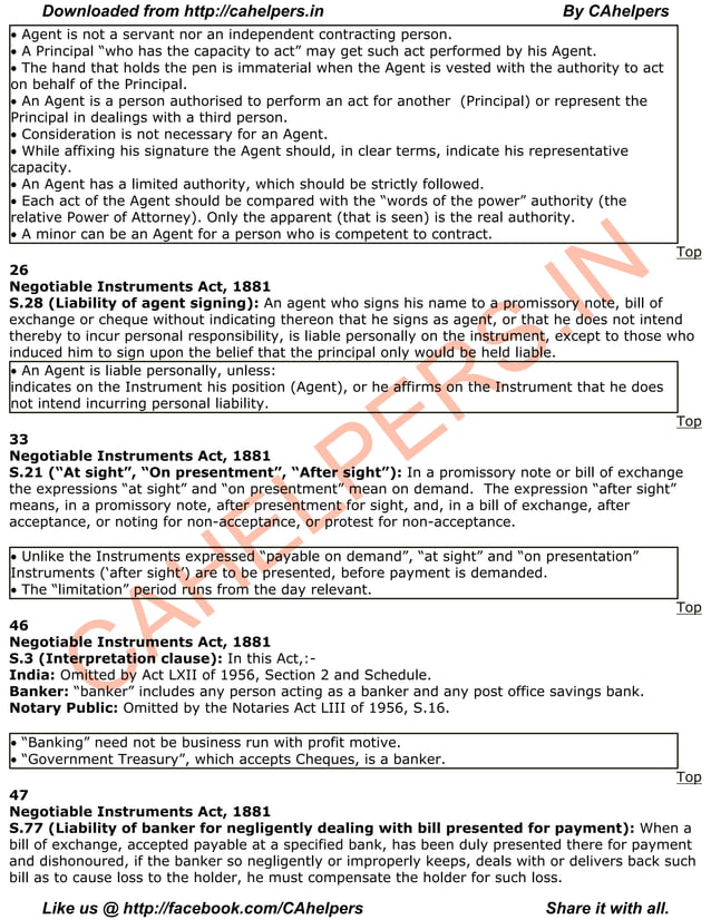 Ni act 1881 with note