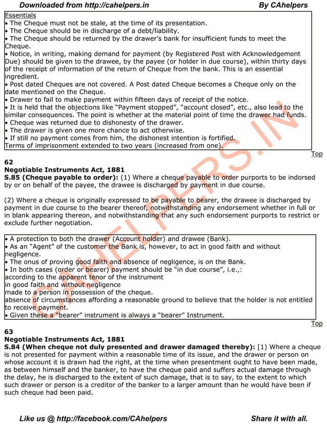Ni act 1881 with note