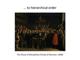 … 
to 
hierarchical 
order 
The 
Peace 
of 
Westphalia 
(Treaty 
of 
Munster, 
1648) 
 