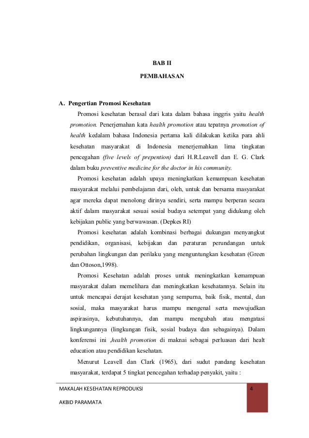 Makalah Tentang Model Dan Nilai Promosi Kesehatan Seputar Model