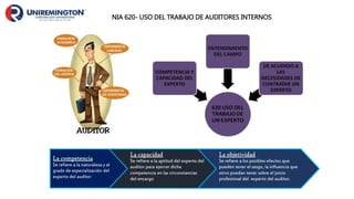 NIA 620- USO DEL TRABAJO DE AUDITORES INTERNOS
 