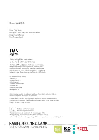 September 2012
Editor: Philip Seufert
Photograph Credits: S4S Films and Philip Seufert
Design: Ricardo Santos
Print: Prima...