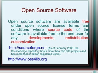 Range of Open Source Software for Library Services 