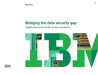 IBM Software
Bridging the data security gap
Unified data protection for four key data environments
 