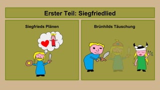 Erster Teil: Siegfriedlied
Siegfrieds Plänen Brünhilds Täuschung
 