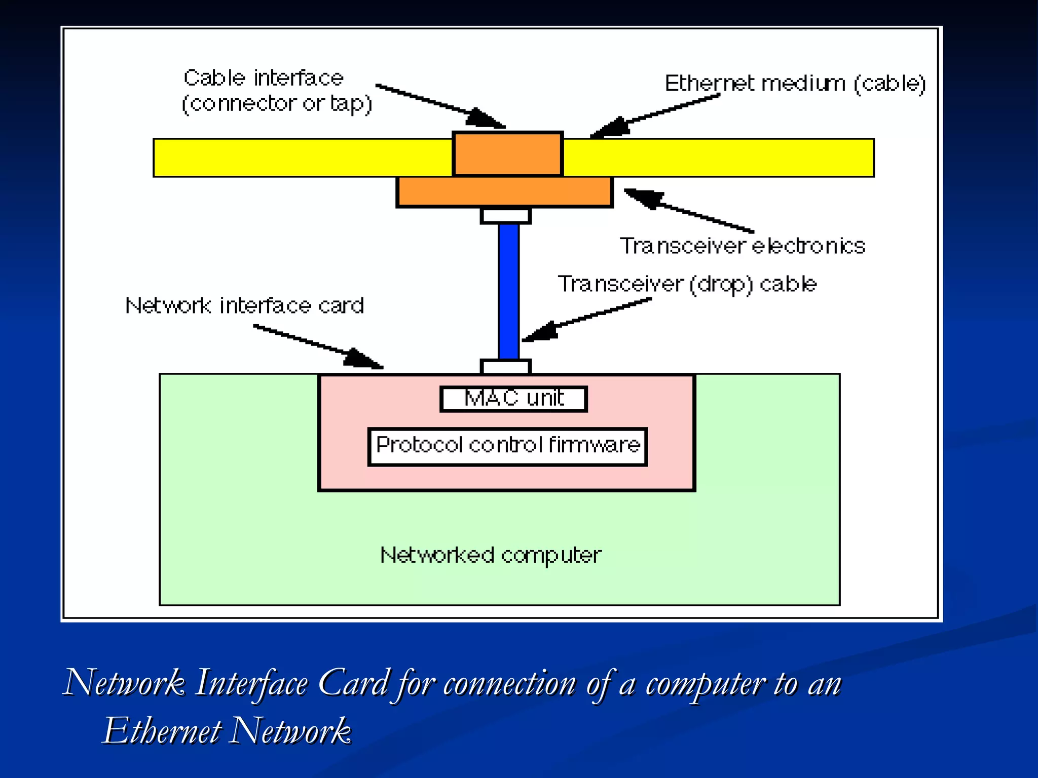 Network Interface Card for connection of a computer to an Ethernet Network 