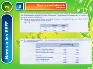 Notas a los EEFF 2 
Efectivo y equivalente de 
efectivo 3 
 