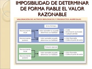IMPOSIBILIDAD DE DETERMINAR DE FORMA FIABLE EL VALOR RAZONABLE 