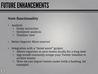 Reporters' Lab demo at NICAR12 | PDF