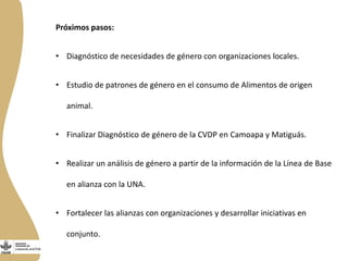 Género en cadenas de valor ganadería de doble propósito en Nicaragua