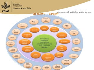 Mapeo de actores en Camoapa y Matiguás en cadenas de valor ganadería de doble propósito en Nicaragua