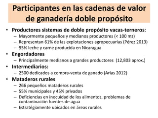 Análisis situacional de cadenas de valor de ganadería de doble propósito en Nicaragua