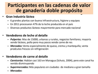 Análisis situacional de cadenas de valor de ganadería de doble propósito en Nicaragua