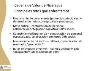  El Programa de Ganadería y Pesca en Nicaragua