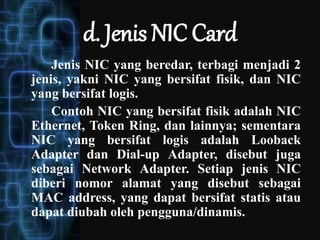 Presentasi NIC Card | PPTX