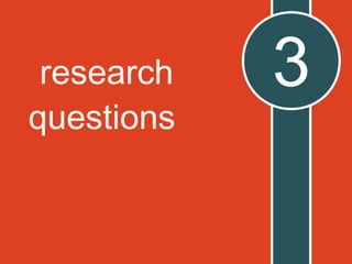 research
questions

3

 