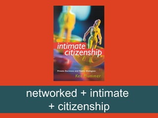 networked + intimate
+ citizenship

 