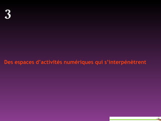 3  Des espaces d’activités numériques qui s’interpénètrent 