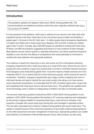 Nice 14 head injury | PDF