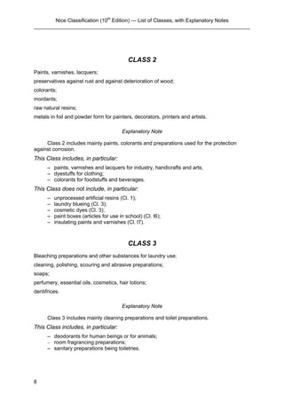 Nice Classification List.pdf Nice classification for trade mark | PDF