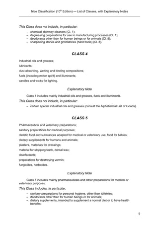 Nice classification for trade mark | PDF