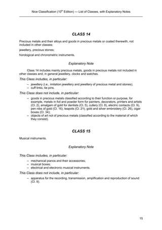 Nice classification for trade mark | PDF