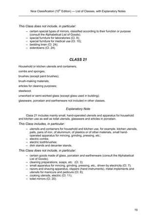 Nice classification for trade mark | PDF
