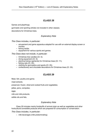 Nice classification for trade mark | PDF