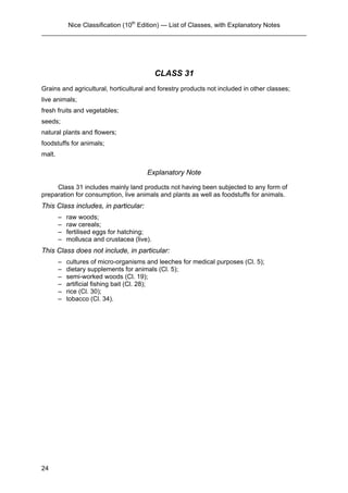 Nice classification for trade mark | PDF