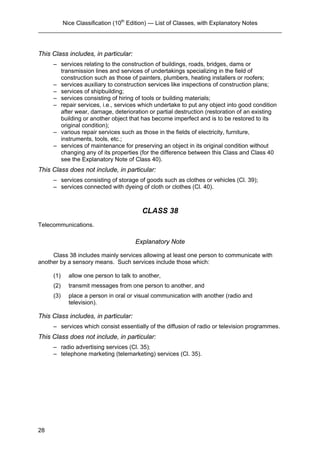 Nice classification for trade mark | PDF