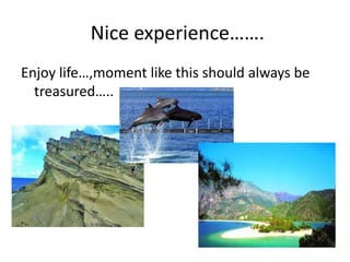 Nice experience…….
Enjoy life…,moment like this should always be
treasured…..
 