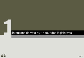 1
Principauxde vote au 1er tour des législatives
Intentions enseignements




                                                 page 5
 