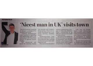 'Nicest man in UK' visits town