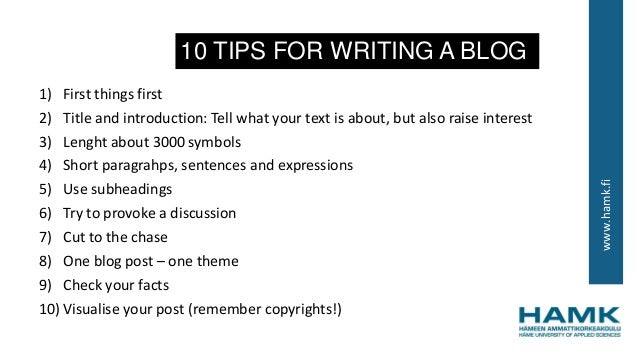 How to write a good first blog post