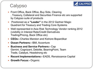 Niche financial software vendor profiles PPT