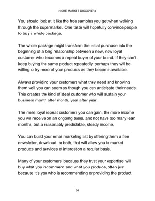 Niche market discovery for the beginner | PDF