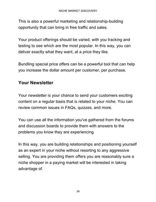 Niche market discovery for the beginner | PDF