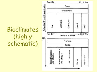 Bioclimates
(highly
schematic)
 