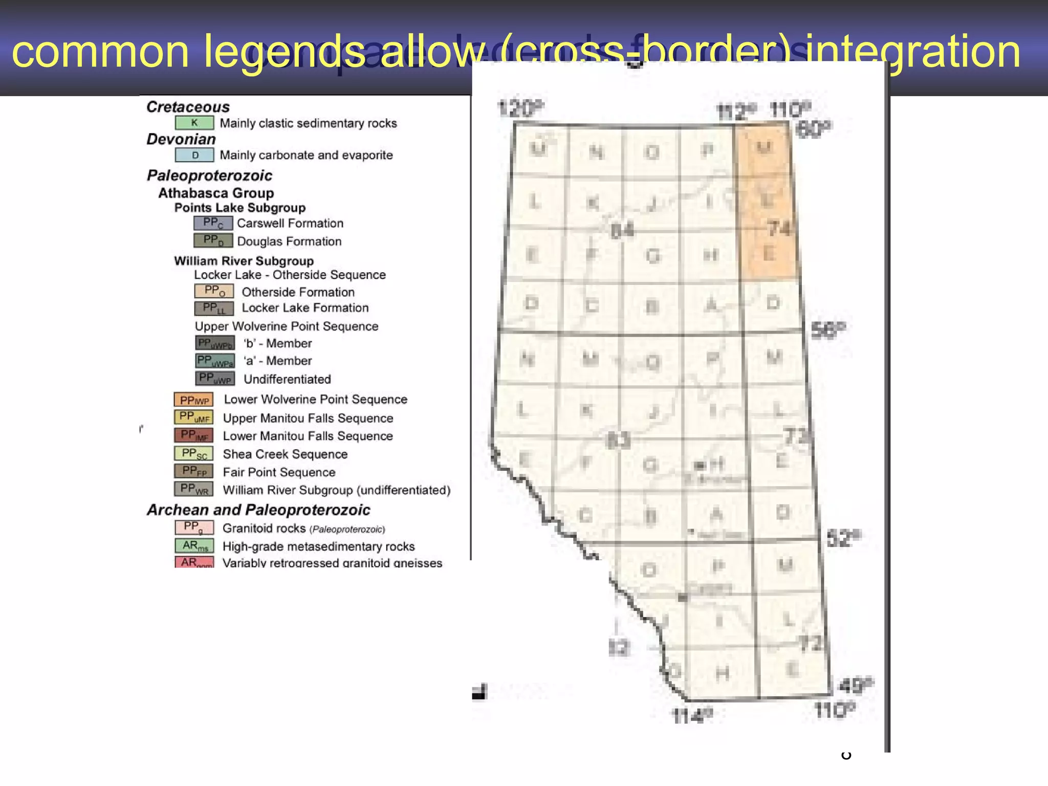 8
compare: legends for mapscommon legends allow (cross-border) integration
 